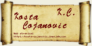 Kosta Ćojanović vizit kartica